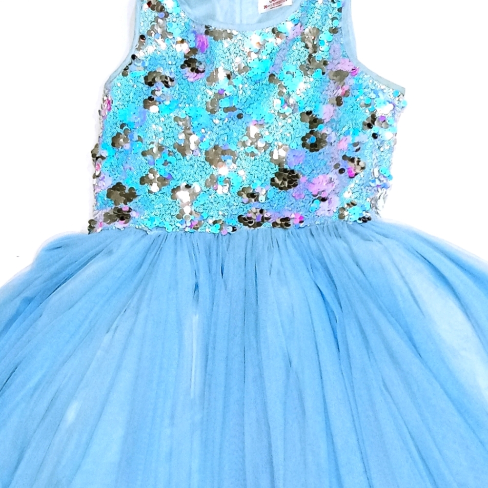 Chastise fancy blue dress with sequins